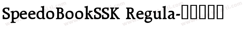 SpeedoBookSSK Regula字体转换